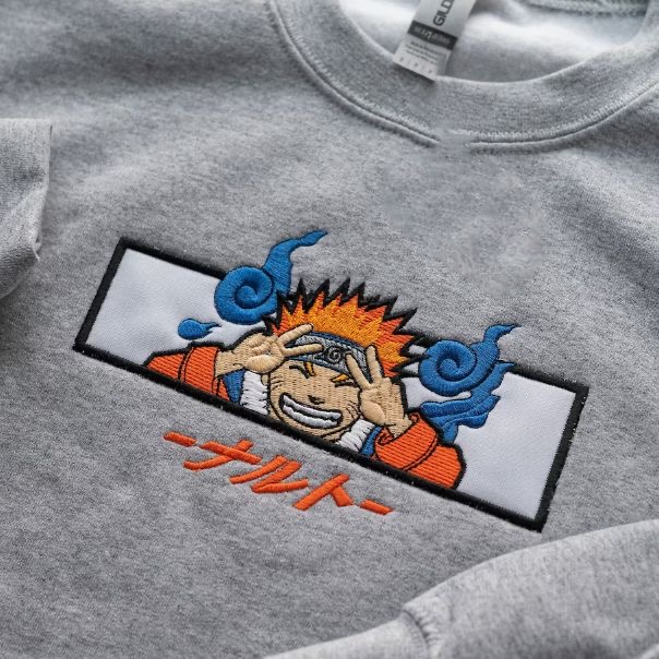 Embroidered sweatshirt detail